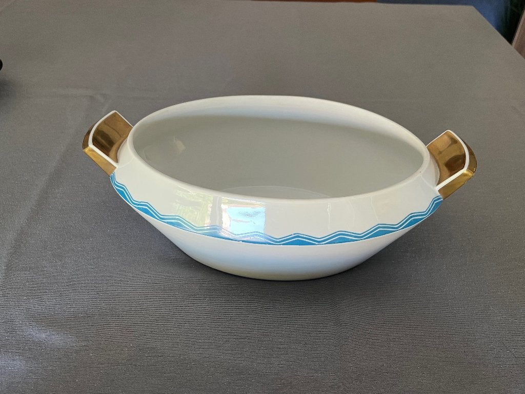 Plat de service art déco en porcelaine de Limoges, Enlèvement ou Envoi, Utilisé, Porcelaine, Assiette ou Plat