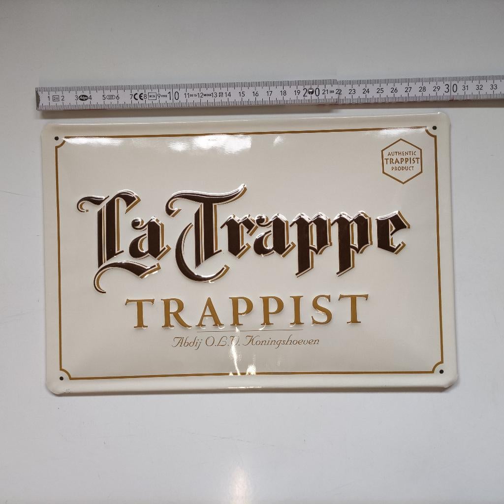 Plaque tôle bière Trappiste La Trappe, Enlèvement, La Trappe
