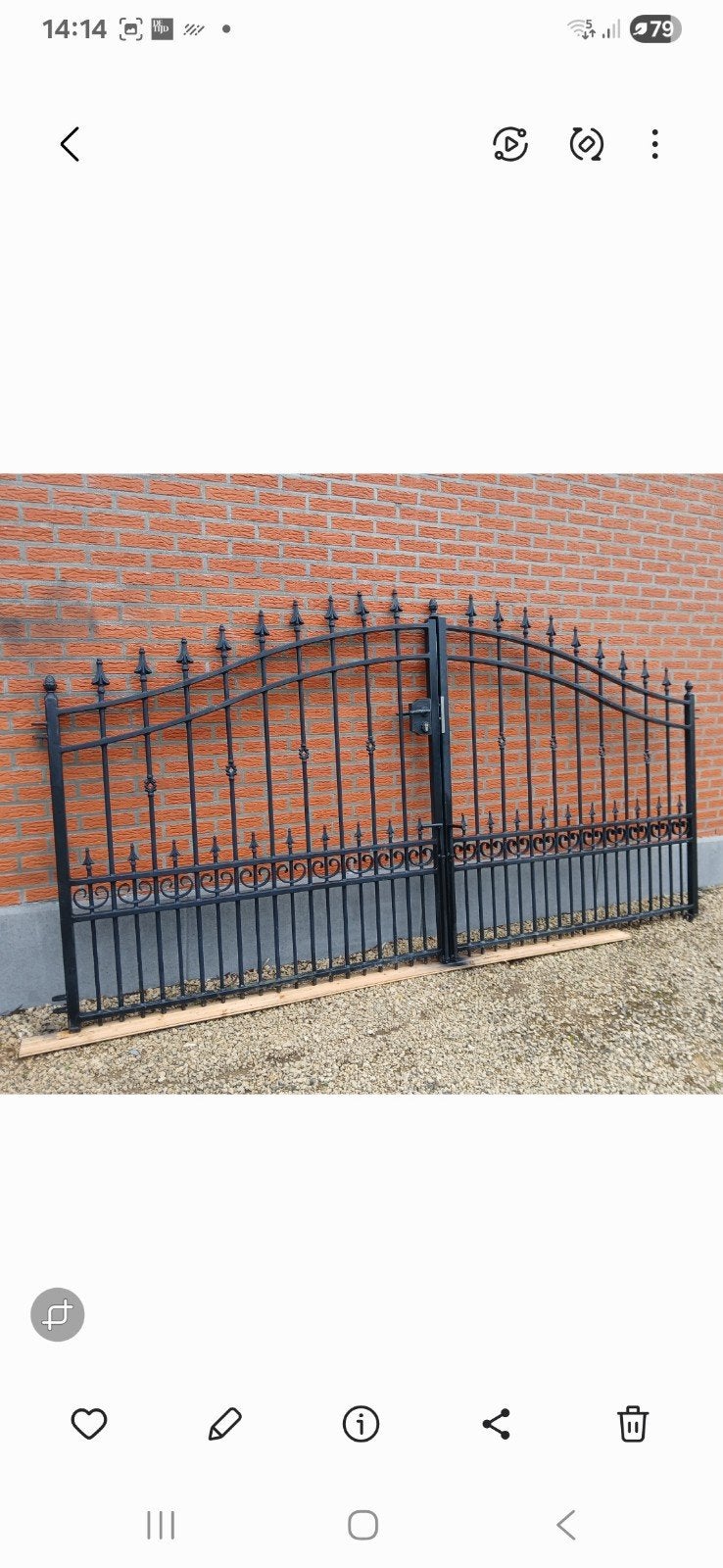 prachtige gesmede tuinpoort 3m, Tuin en Terras, Tuinpoorten, Ophalen of Verzenden