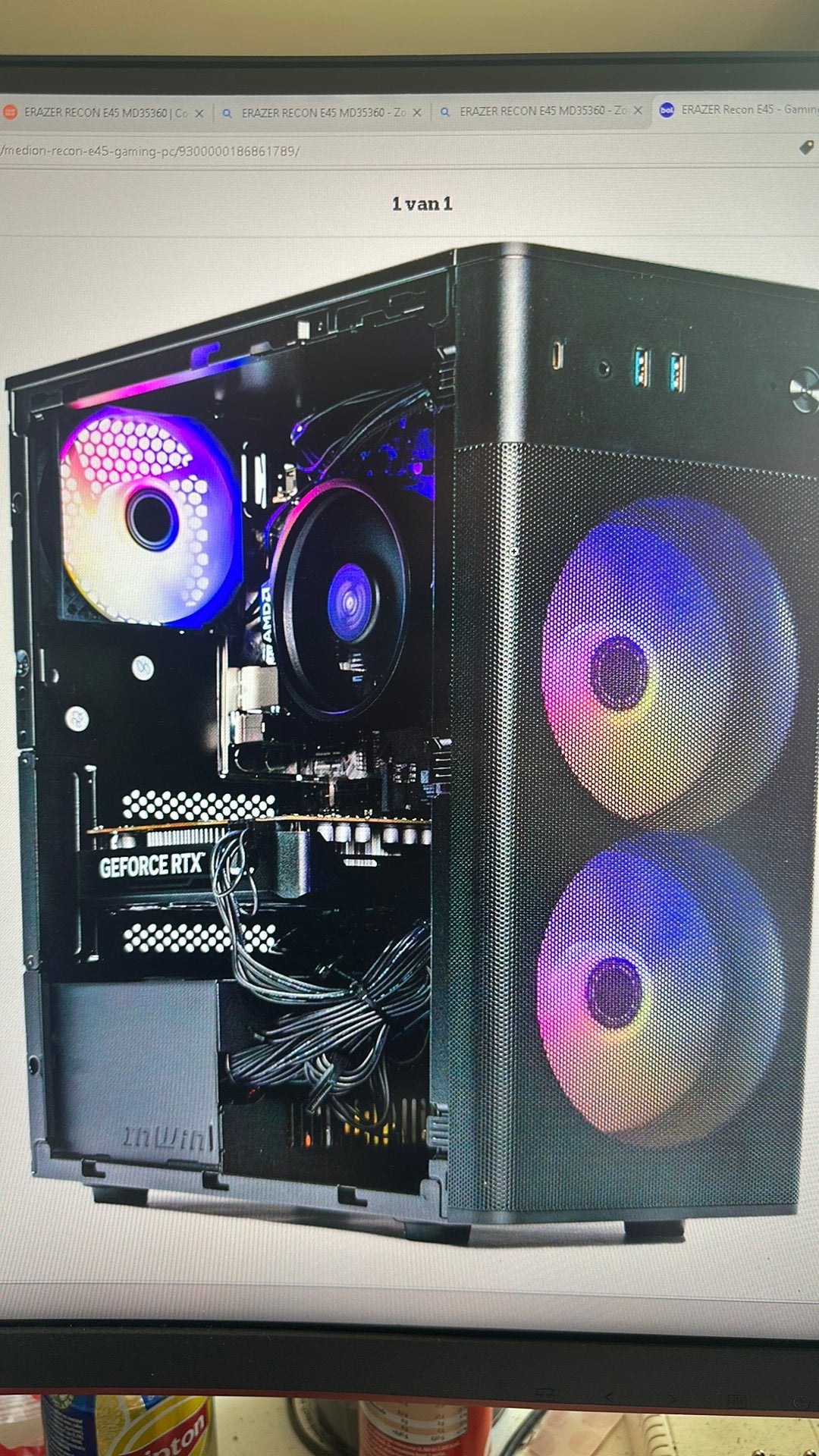 Pc erazer recon E45 MD35360, Computers en Software, Ophalen, Gebruikt, 32 GB, Gaming
