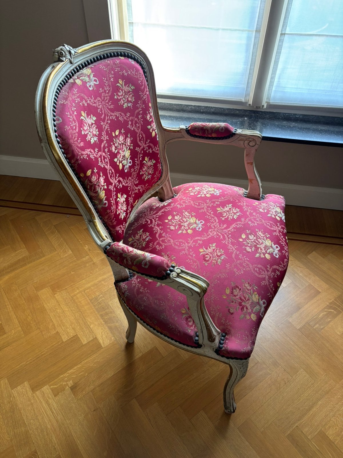 Vintage Stoel met armleuningen, Antiek en Kunst, Ophalen
