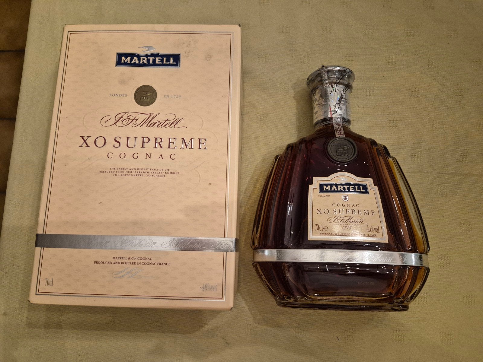 Martell Cognac XO Supreme 70 cl, Collections, Neuf, Pleine, Enlèvement, Autres types