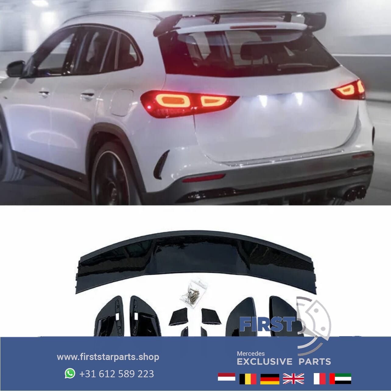 H247 GLA DAK WING W247 GLA45 AMG DAKSPOILER VLEUGEL AERO PAK, Gebruikt, Ophalen of Verzenden, Achter, -