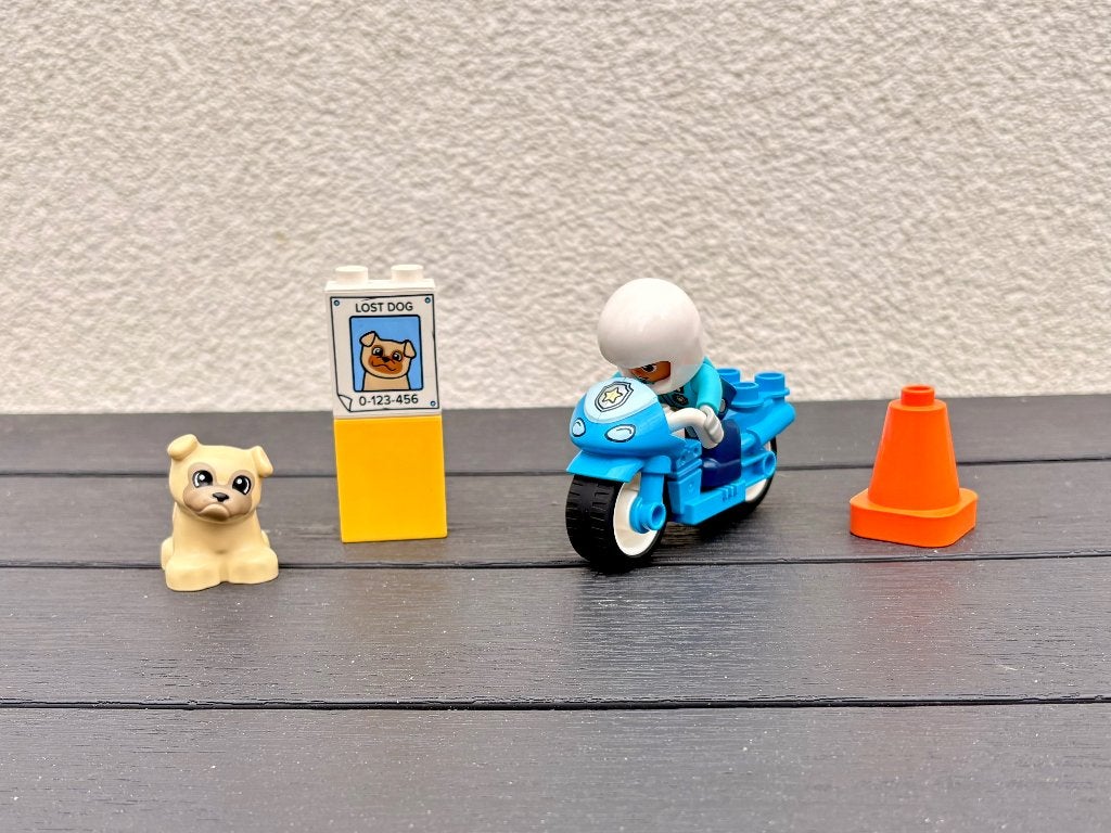 Lego Duplo 10967 politiemotor, Ophalen, Compleet, Zo goed als nieuw, Duplo