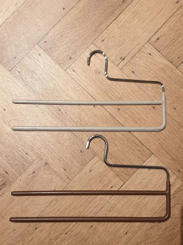 2 vintage kleerhanger met 2 haken en anti-slip B 33cm H 18cm, Huis en Inrichting, Ophalen