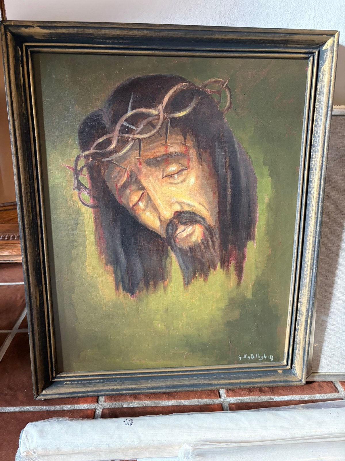 Schilderij Van Bellegem, Jezus met Doornkroon, Enlèvement