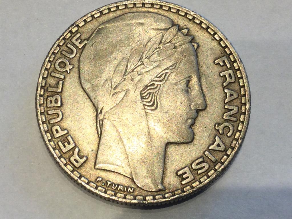 France 20 Francs 1933 argent, Enlèvement ou Envoi, France, Argent