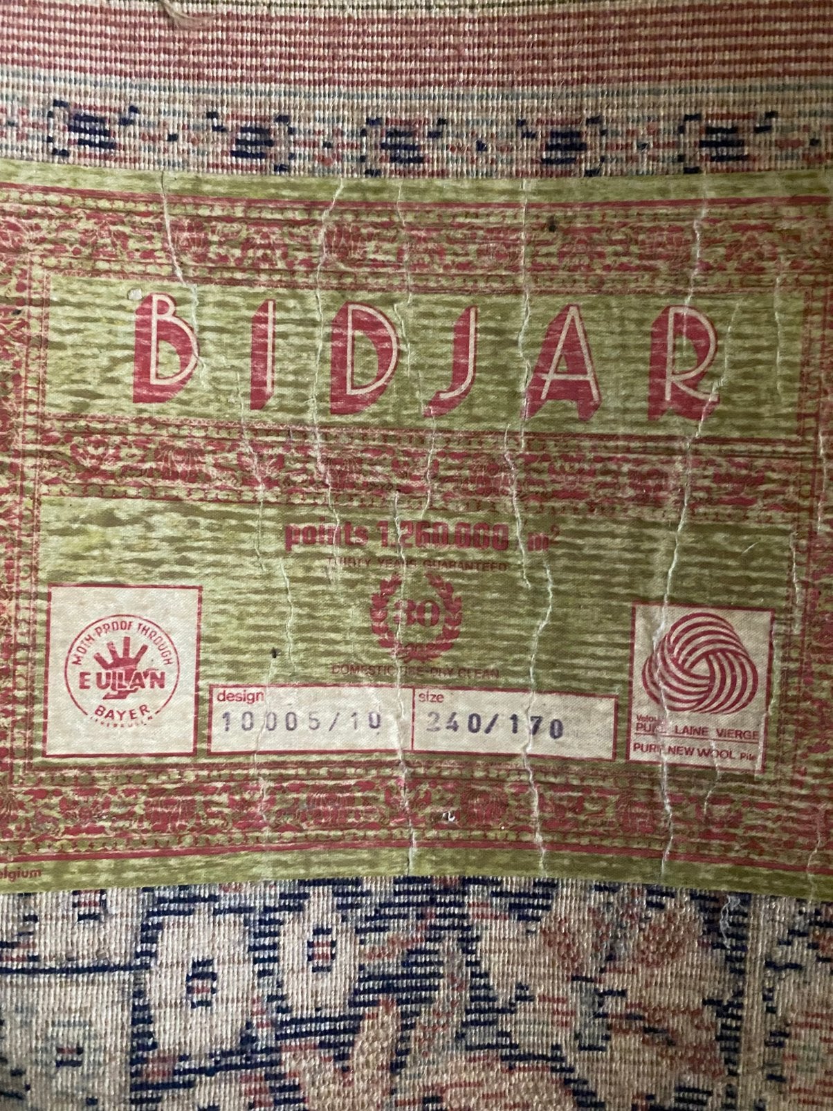 Origineel Perzisch tapijt Bidjar (met authentiek etiket), Antiek en Kunst, Ophalen