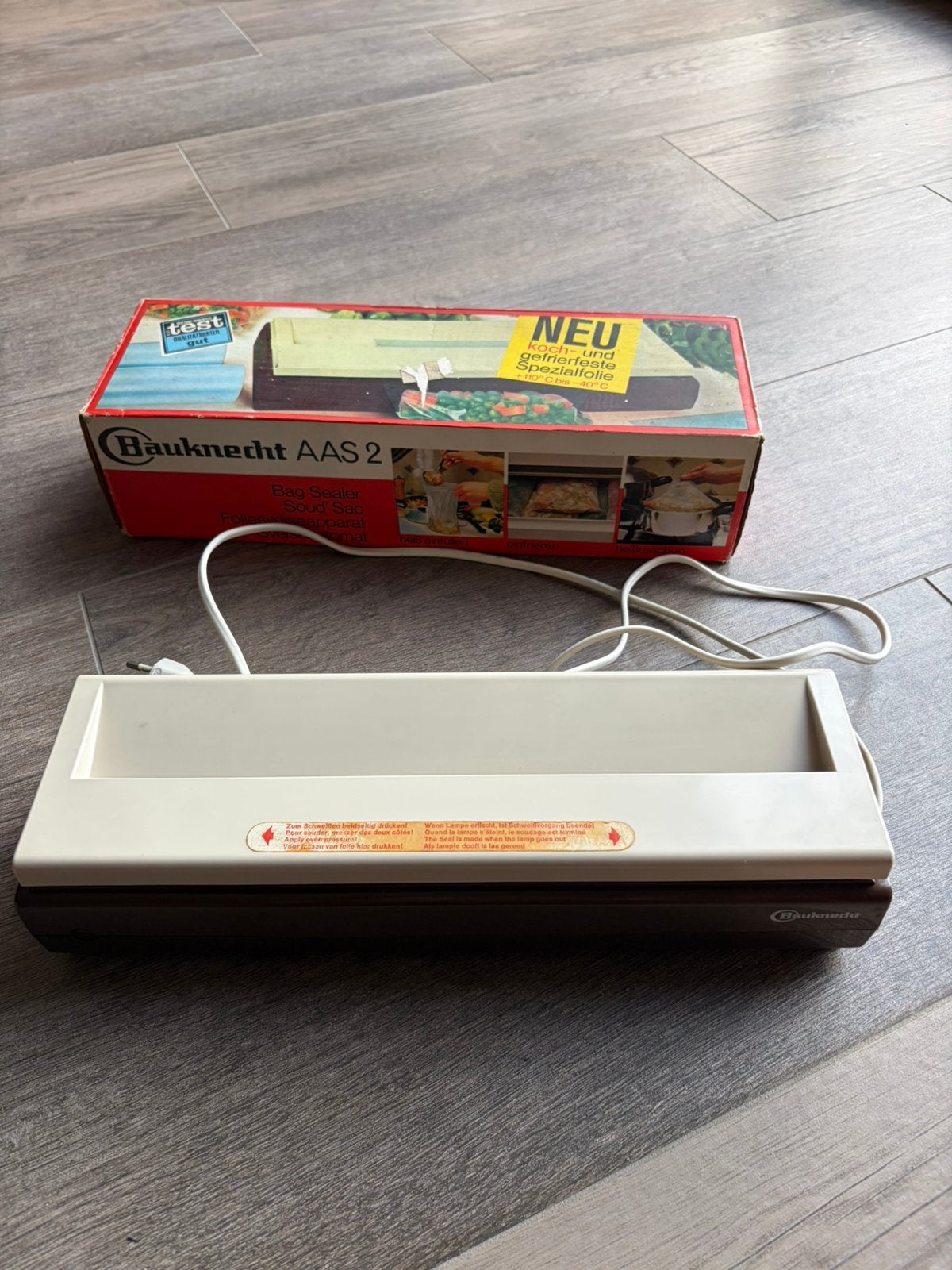 Vintage Bauknecht AAS 2 Foliellasapparaat / Sealeermachine, Ophalen, Gebruikt