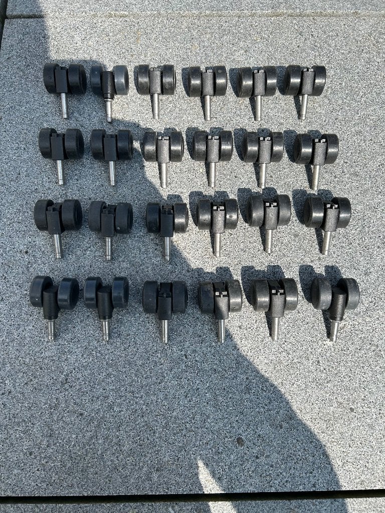 Wieltjes voor 6 eetkamer stoelen NIEUW, Enlèvement, Neuf, Noir, Cinq, Six Chaises ou plus