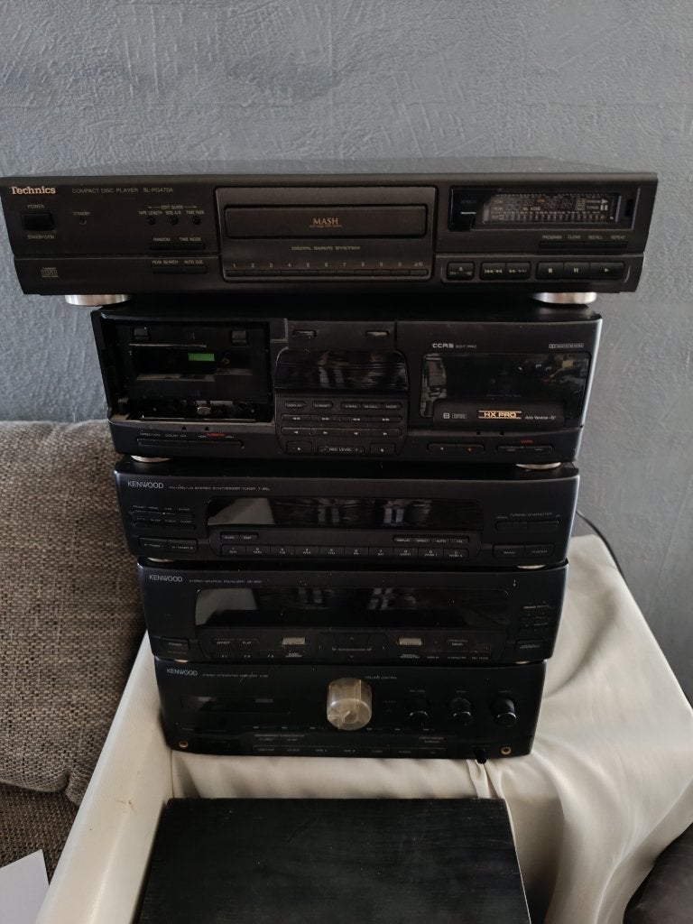 Chaîne hi-fi vintage Kenwood + enceintes JVC Zero 4 –, Audio, Tv en Foto, Stereoketens, Gebruikt, Cassettedeck, Cd-speler, Tuner of Radio