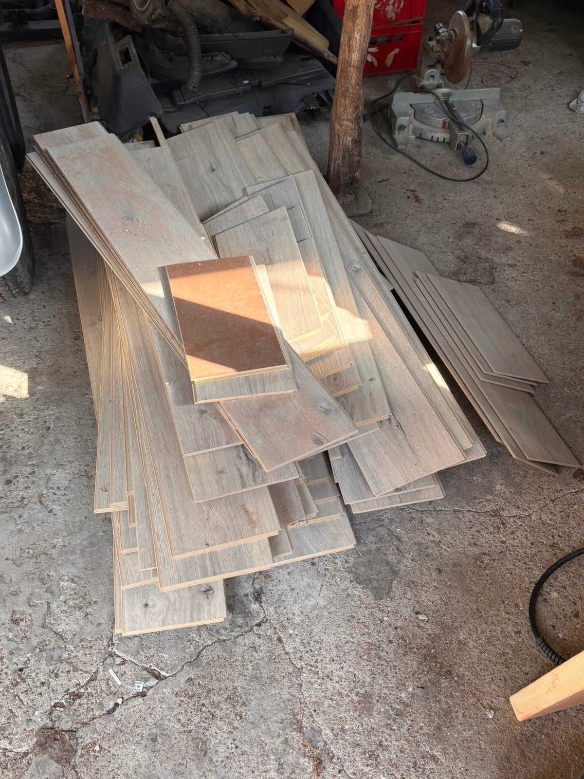 Laminaat incl ondervloer 50m2, Enlèvement, Utilisé, Bois