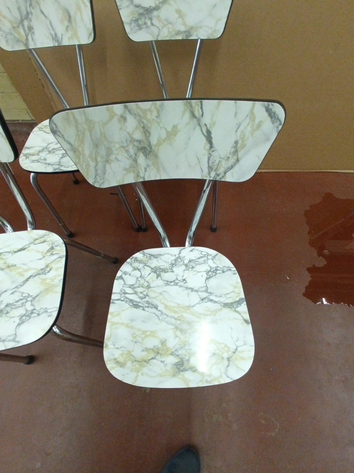 vintage. keuken stoelen 4 st, Ophalen