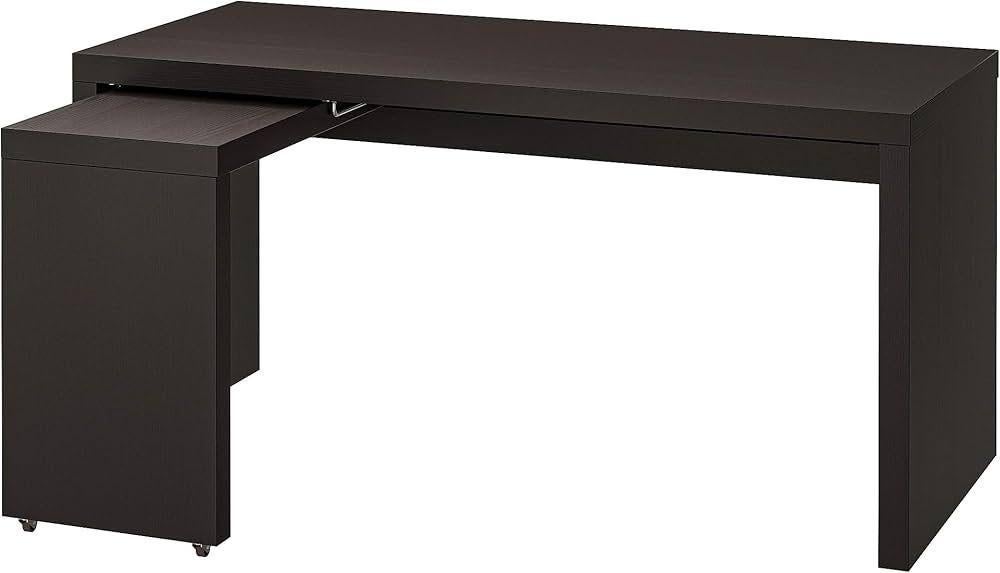 Bureau Ikea Malm bruin, Huis en Inrichting, Ophalen, Zo goed als nieuw, IKEA, Bruin