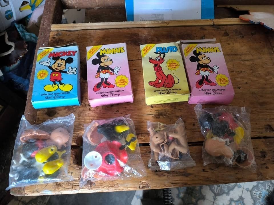 Collection vintage 1984 disney Mickey  minnie figurine, Enlèvement, Comme neuf