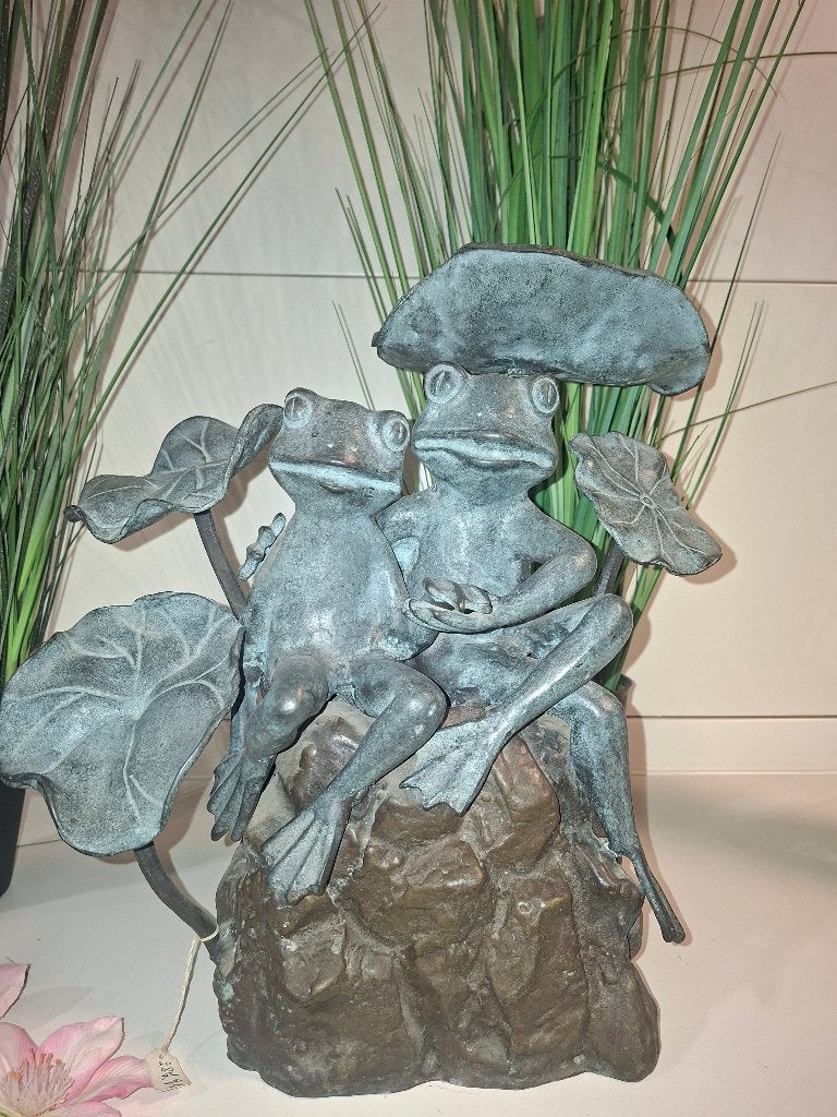 Bronzen dieren beeldjes vijver, Antiek en Kunst, Ophalen, Brons