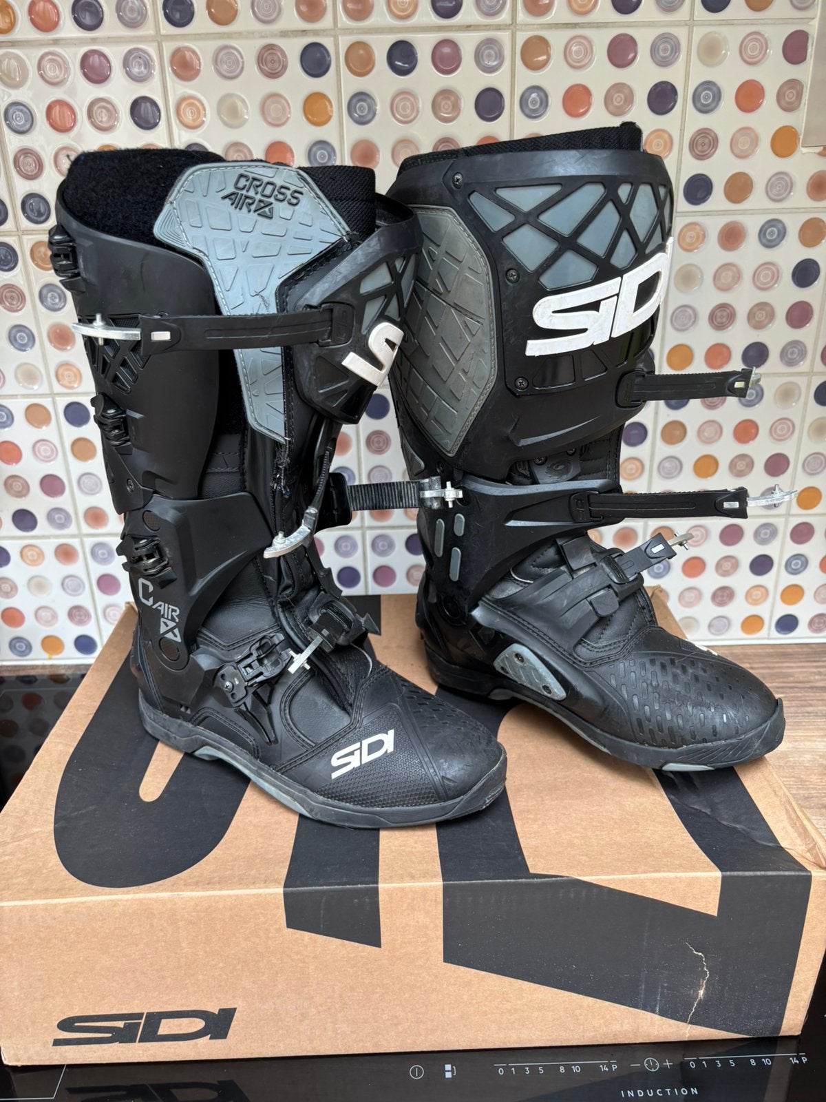 Sidi crossfire boots zwart maat 42 (8), Motoren, Ophalen, Laarzen