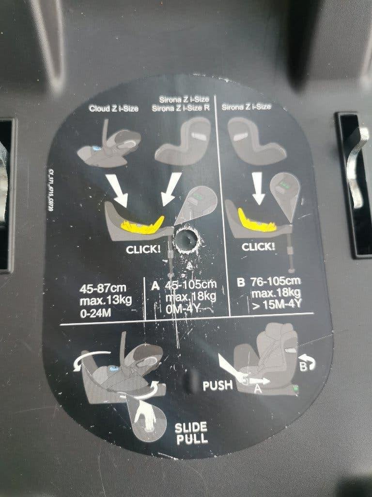 Cybex Base Z i-size universal ISOFIX voor autostoel, Gebruikt, 0 t/m 18 kg, Isofix, Ophalen