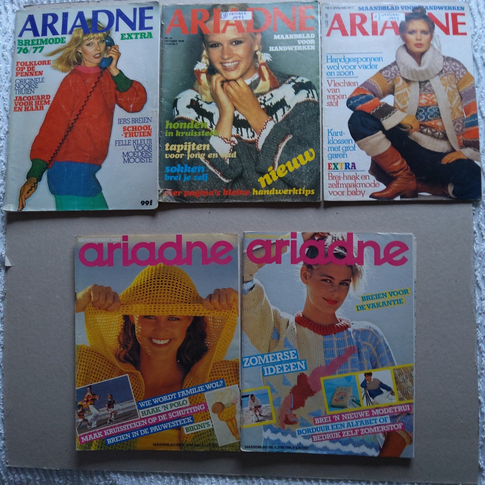 ARIADNE:  creatieve vintage handwerkmagazines, Enlèvement ou Envoi, Tricot ou Crochet, Patron ou Livre