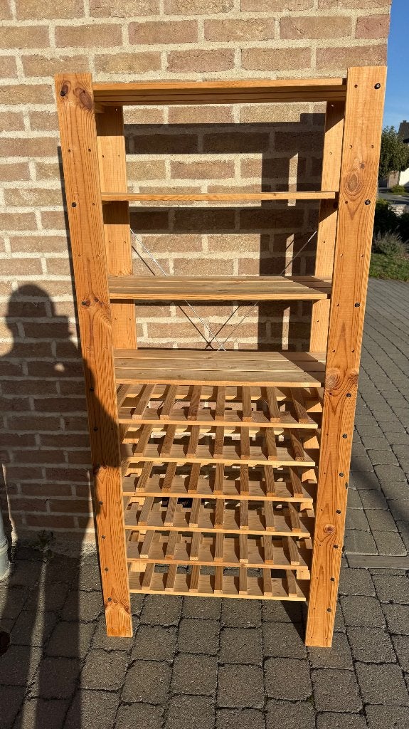 Étagère bois 48 bouteilles de vin, Enlèvement, Utilisé