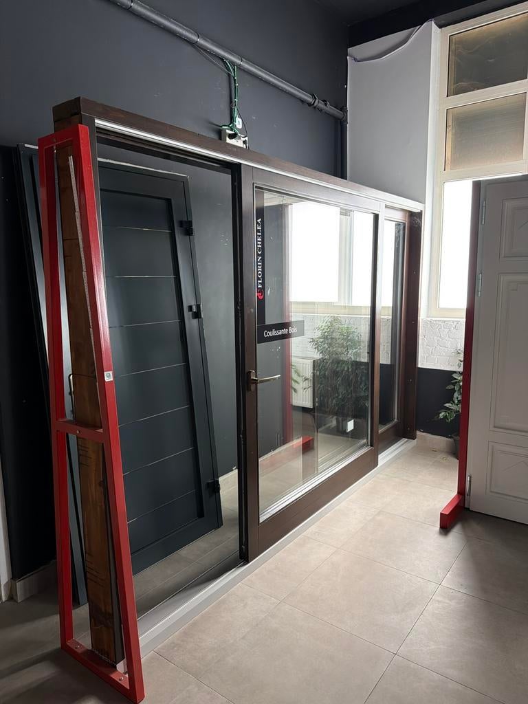Porte Coulissante bois, Neuf, FC, Enlèvement ou Envoi, Baie vitrée coulissante