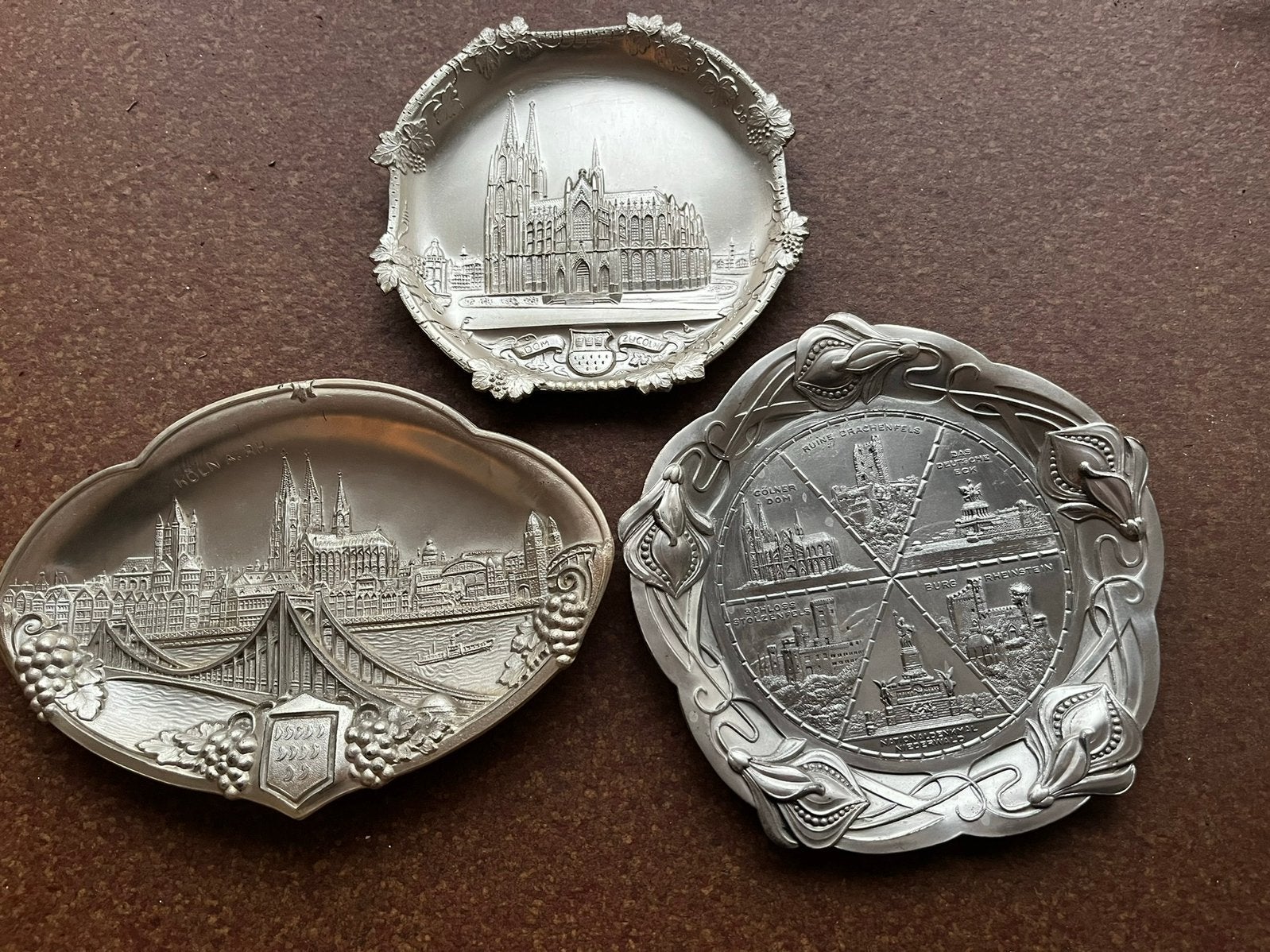 3 wandborden, souvenir Keulen., Ophalen of Verzenden
