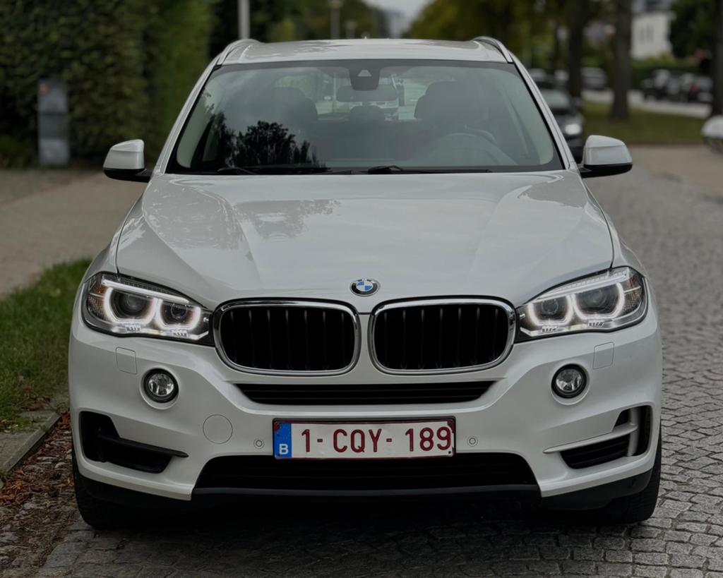 BMW X5, Auto's, Automaat, Wit, Leder, Bruin