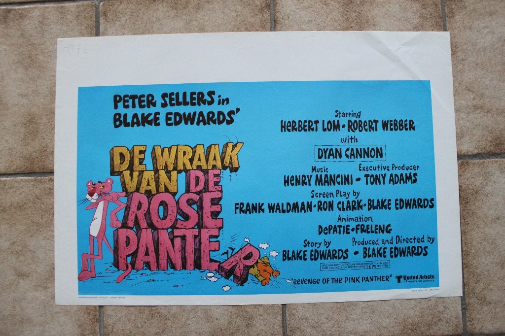 filmaffiche Revenge of the Pink Panther 1978 filmposter, Collections, Posters & Affiches, Enlèvement ou Envoi, Rectangulaire horizontal