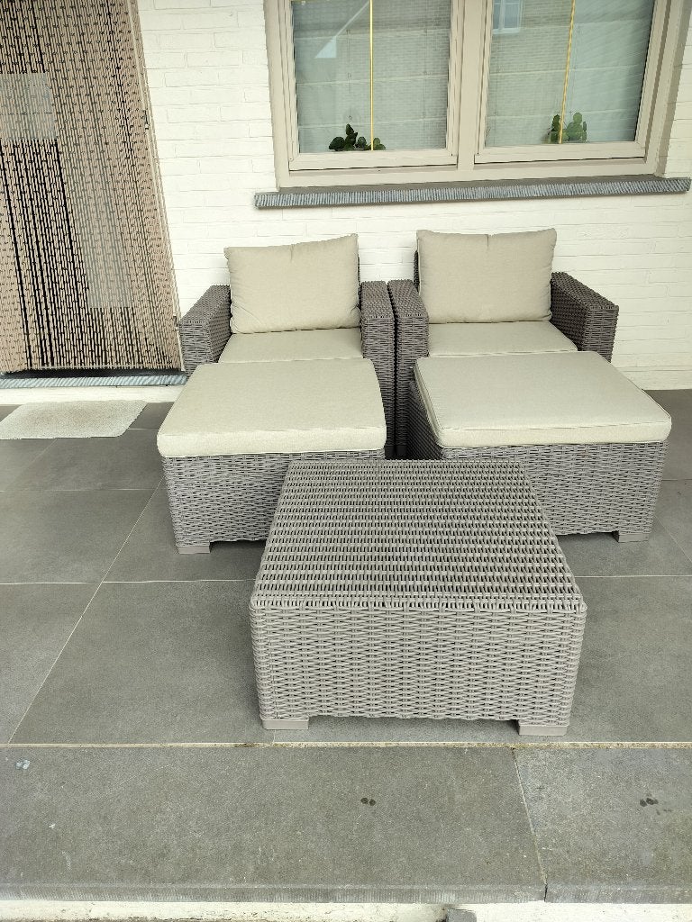 Loungeset, Tuin en Terras, Kunststof, Bank, Zo goed als nieuw, Loungeset