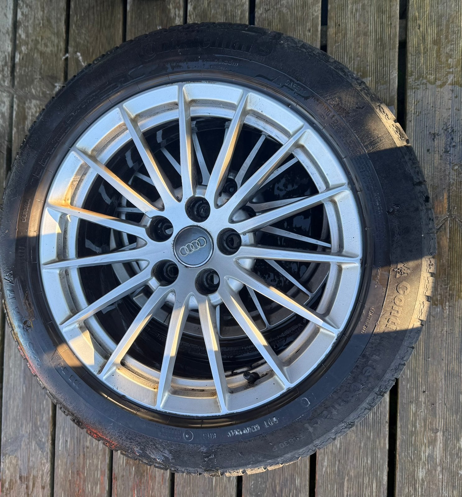 4 jantes aluminium Audi 17 pouces hiver, Autos : Pièces & Accessoires, Enlèvement