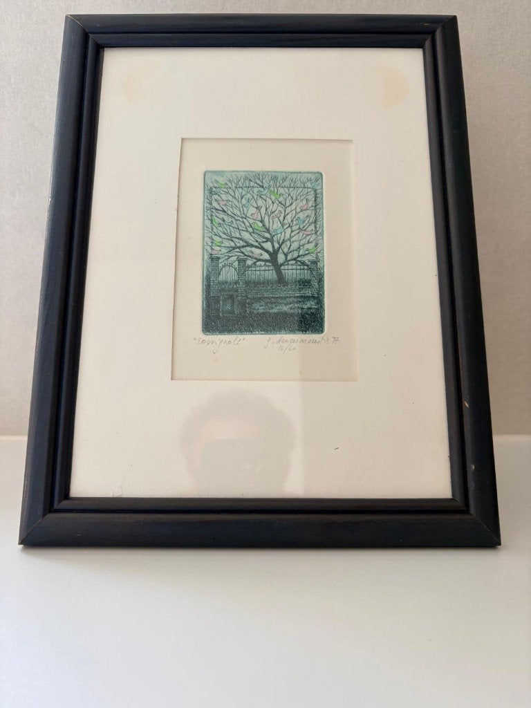 Gravure originale (eau-forte), Antiek en Kunst, Ophalen, 1950 - 1999, Genummerd, Gravure