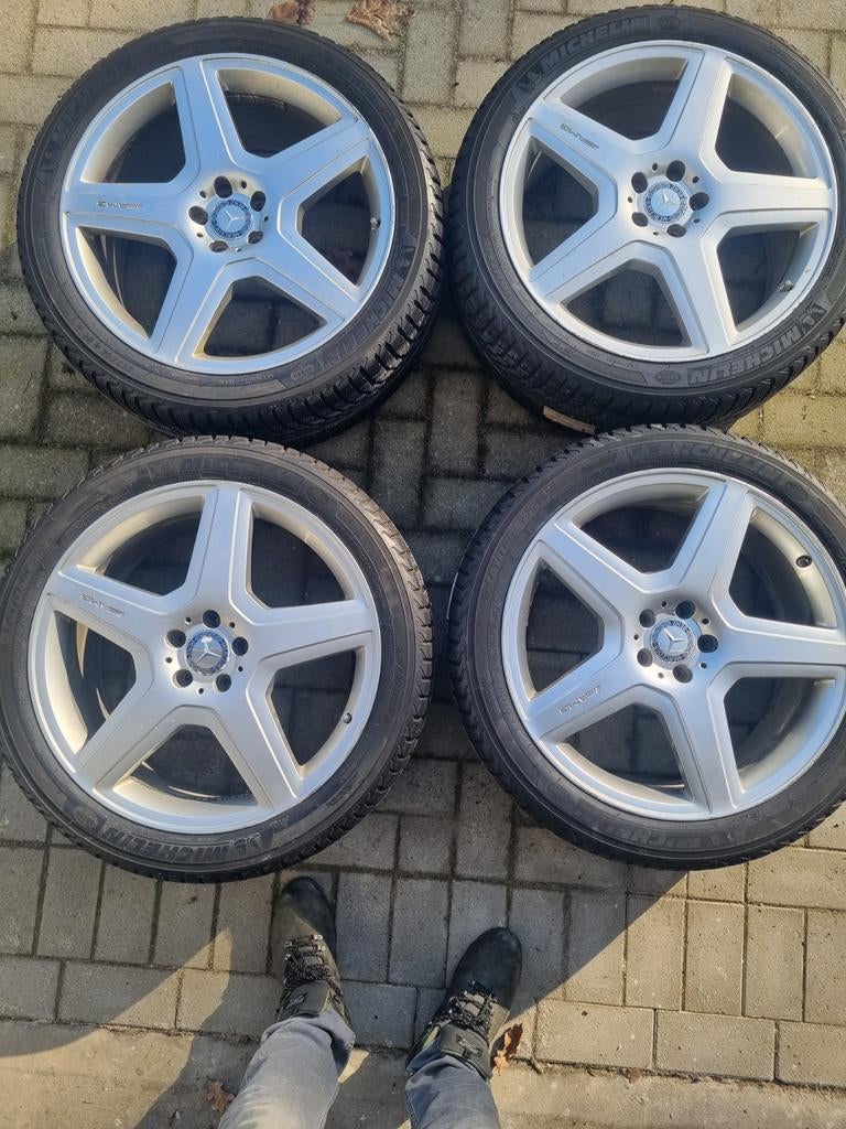 Mercedes AMG VELGEN 21 INCH OEM ML GL R S KLASSE  origineel, Auto-onderdelen, Banden en Velgen, Gebruikt, Band(en), Terreinwagen