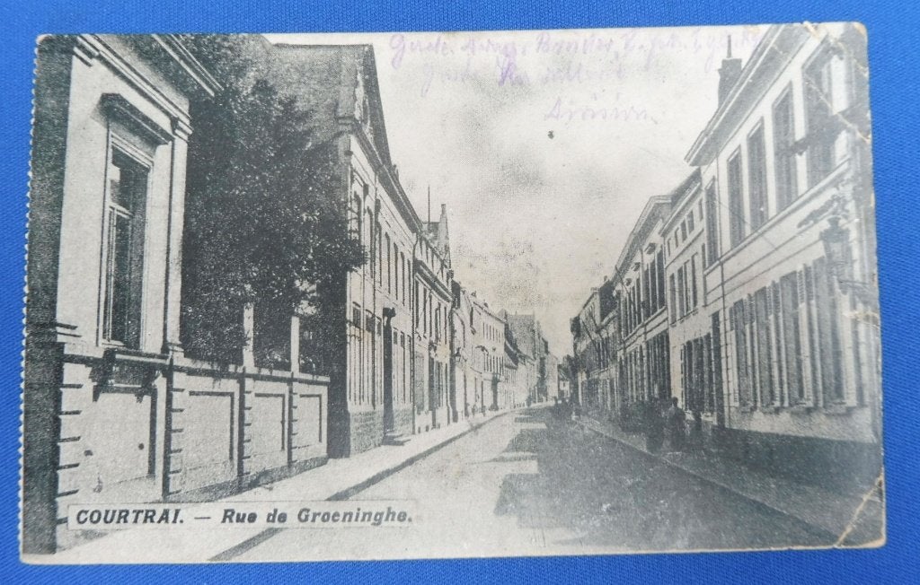 WOI Feldpostkaart Kortrijk 1915 - 1. Garde-Dragoner-Regiment, Envoi, Armée de terre, Autres types
