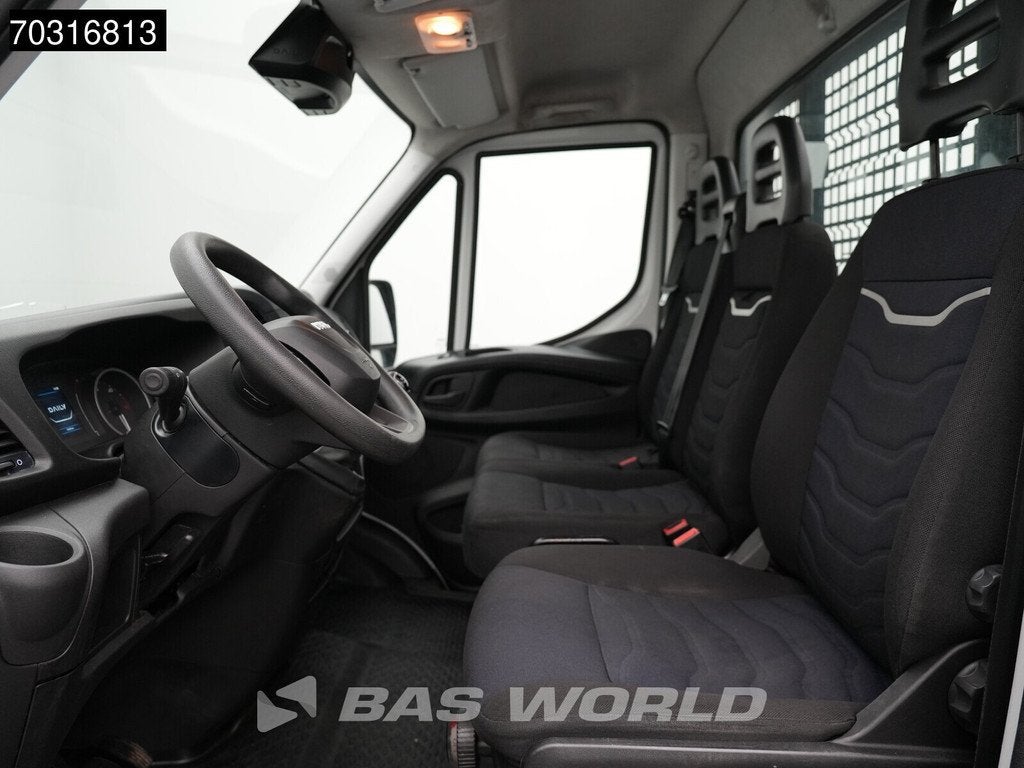 Iveco Daily 35C14 Open Laadbak Dubbellucht 3,5t Trekhaak Air, Auto's, Stof, Euro 6, Iveco, Wit