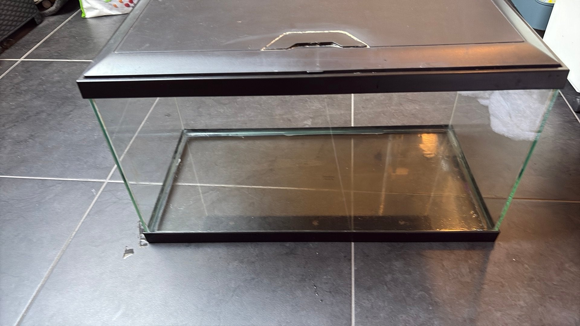 Gratis aquarium, Ophalen, Inclusief deksel, Gebruikt, Leeg aquarium