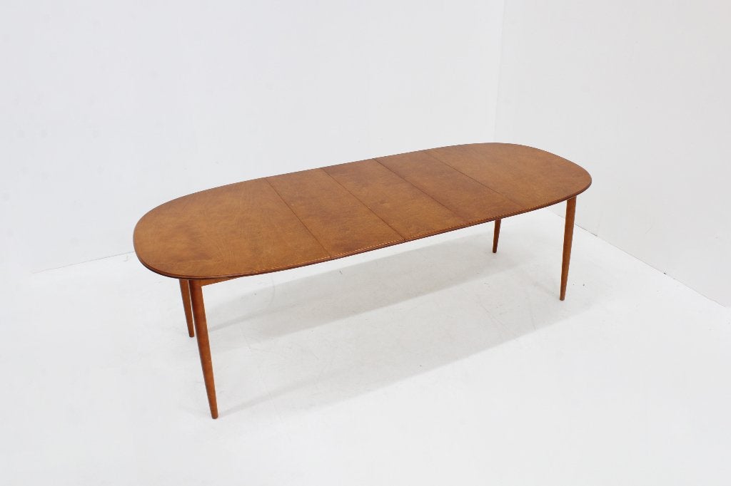 Vintage ovale uitschuifbare tafel uit de jaren 60 van Asko, Ophalen