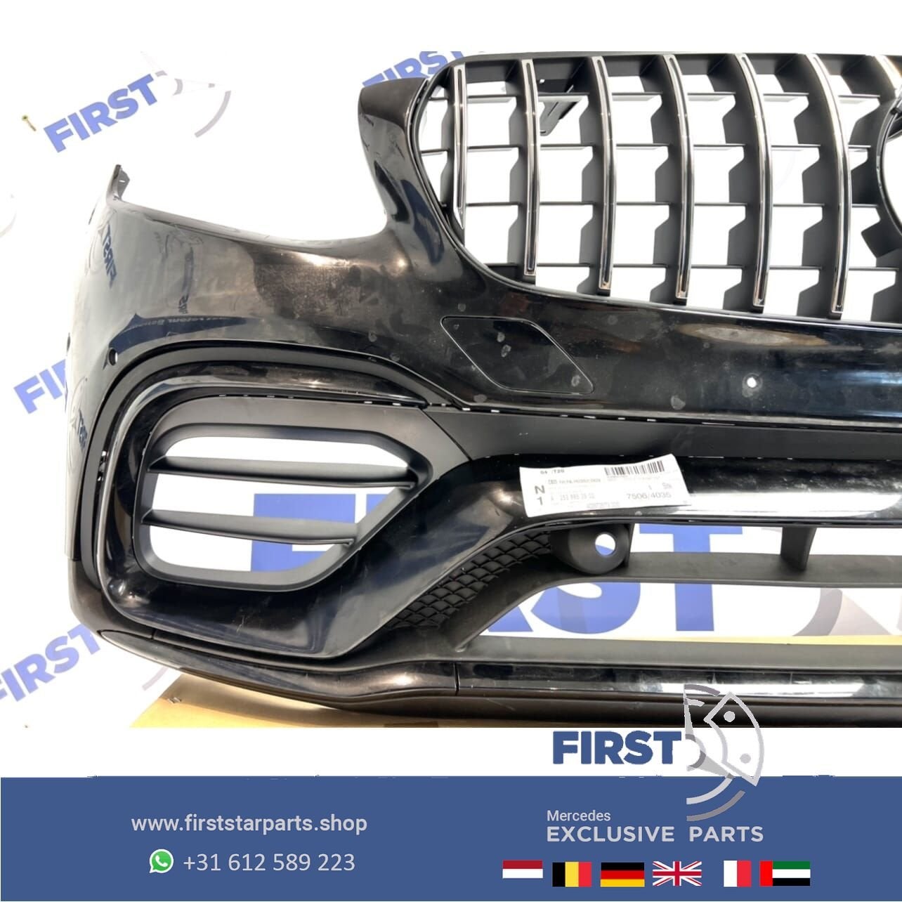 W253 C253 GLC63 AMG VOORBUMPER Mercedes GLC 63 KLASSE BUMPER, Gebruikt, -, Voor, Ophalen of Verzenden