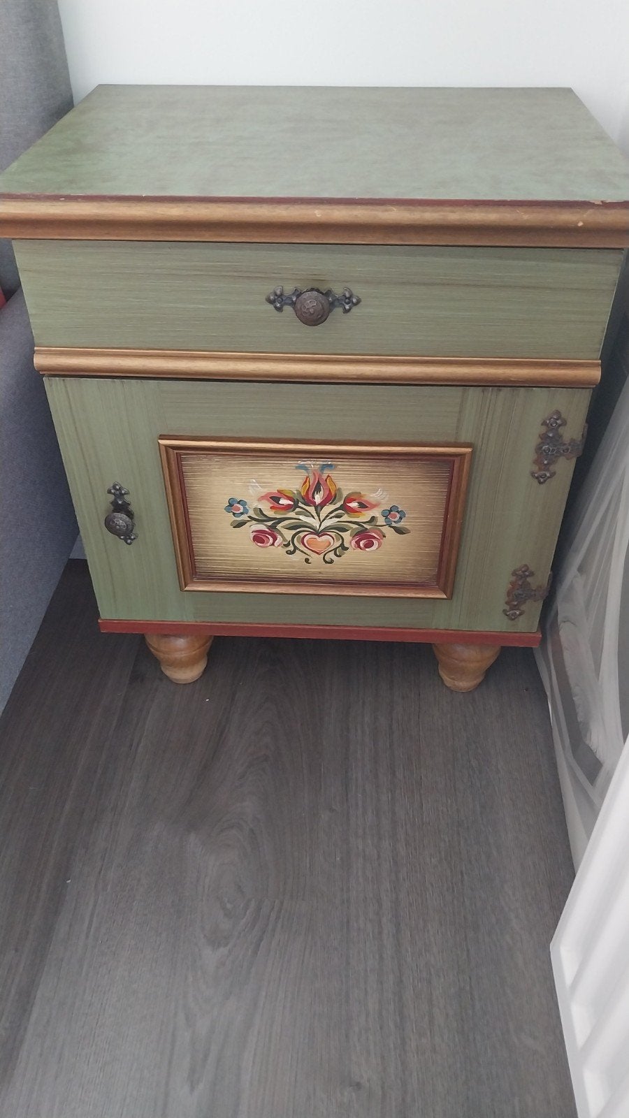 2 vintage nachtkastjes, Enlèvement, Utilisé, Bois
