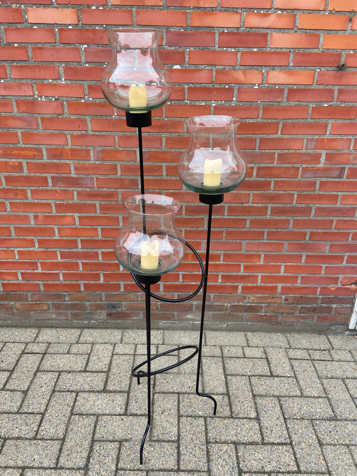 Lamp met kaarsen, Huis en Inrichting, Lampen | Vloerlampen, Ophalen, Zo goed als nieuw