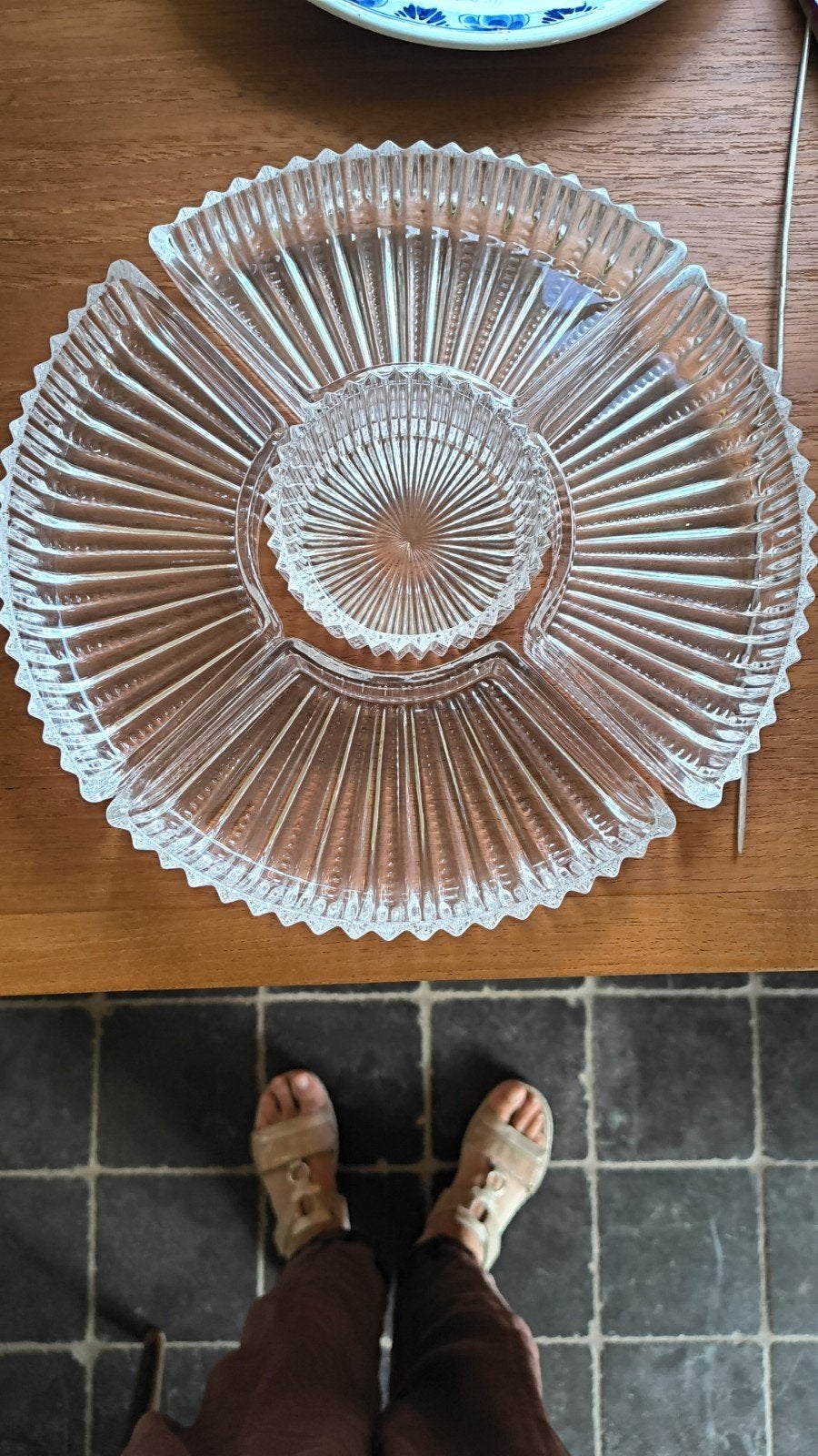 Hapjes schotel, Ophalen, Zo goed als nieuw, Vintage, Glas of Glazen