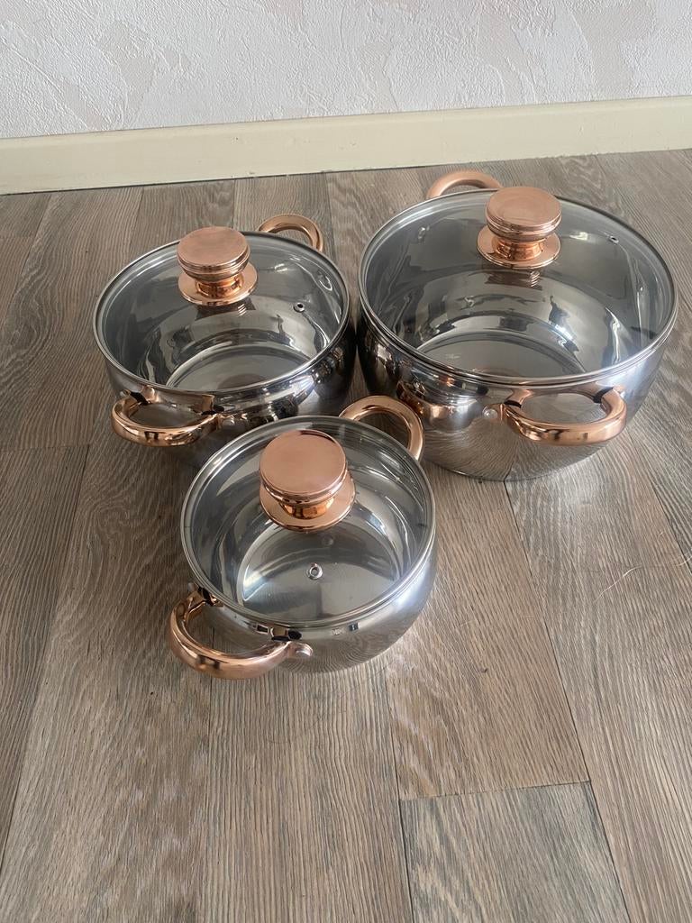 3 soep potten nieuw, Enlèvement ou Envoi, Comme neuf