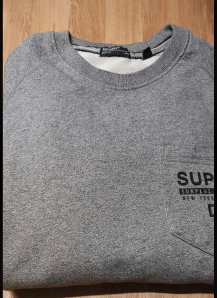 Sweat Superdry L, Enlèvement, Comme neuf, Taille 52/54 (L), Gris