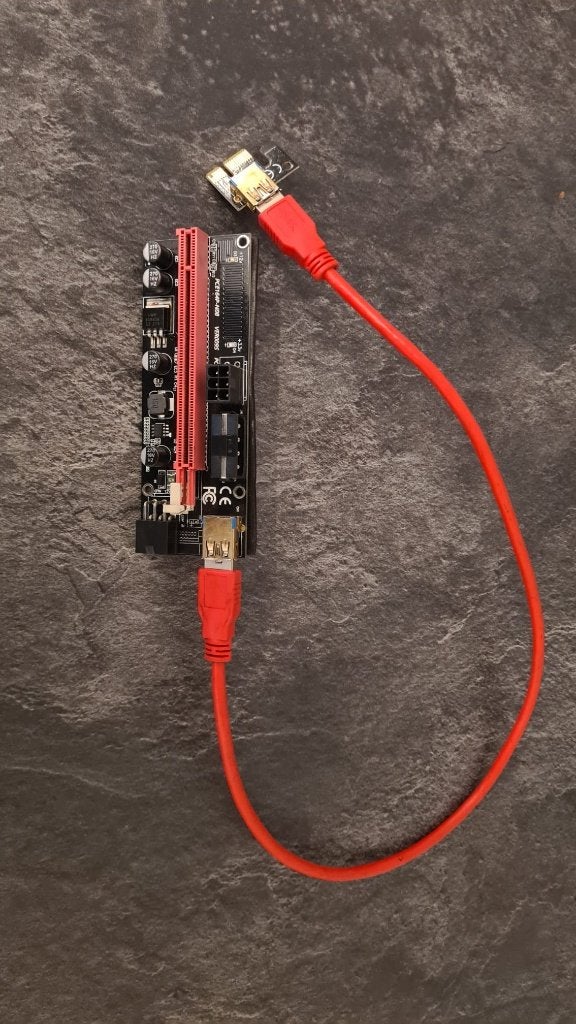 Multiple - Carte câble PCI-E Riser 16 x 1 port USB PCIE, Informatique & Logiciels, Enlèvement ou Envoi, Utilisé