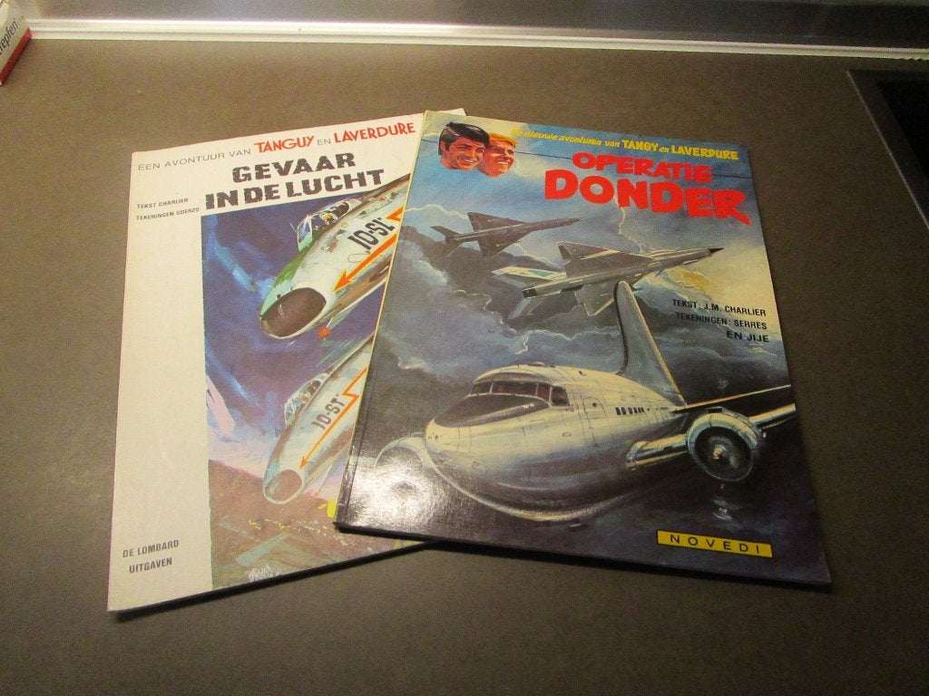 Tanguy en Laverdure - 2 strips in nieuwstaat - 1e druks, Meerdere stripboeken, Ophalen of Verzenden, Nieuw, Charlier, Uderzo, Serres, Jijé