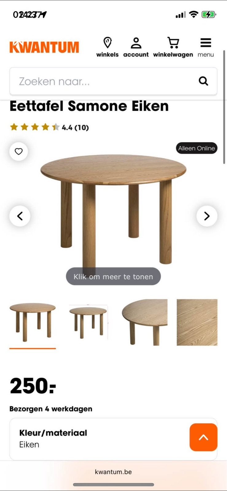 Tafel nieuw in doos, Huis en Inrichting, Ophalen, In hoogte verstelbaar, Nieuw