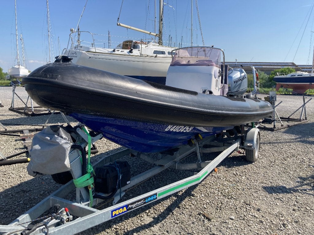 Roughneck 636 RIB – Honda 200 pk, Sports nautiques & Bateaux, Speedboat, 1 cm, Démarrage électrique, 200 ch, Enlèvement