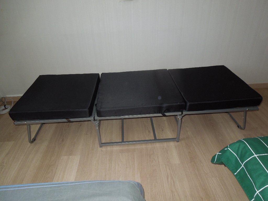 lit pliable noir pour 1 personne, Maison & Meubles, Enlèvement, Modern, 190 cm ou moins, 70 cm ou moins