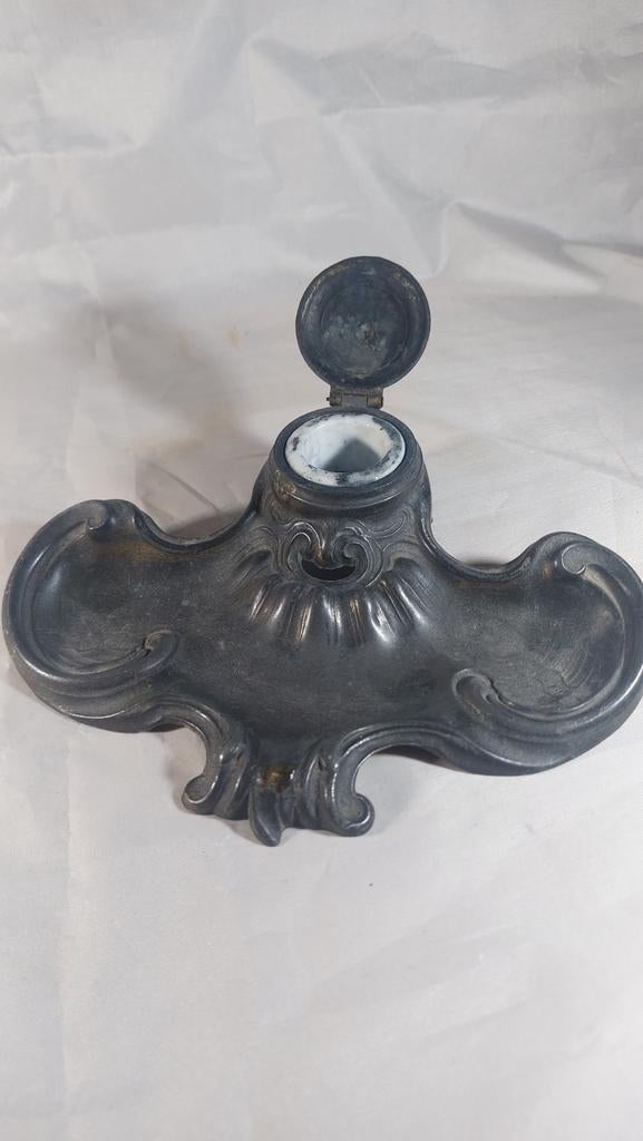 antieke Art Nouveau inktpot , Antiek en Kunst, Ophalen of Verzenden