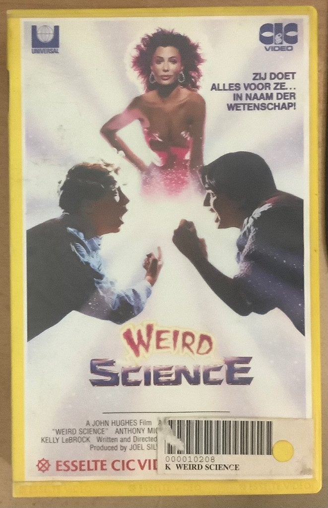 Weird Science (1985) VHS Video Big Box Ex-Rental !, Cd's en Dvd's, Vanaf 9 jaar, Ophalen of Verzenden, Komedie, Ex-rental