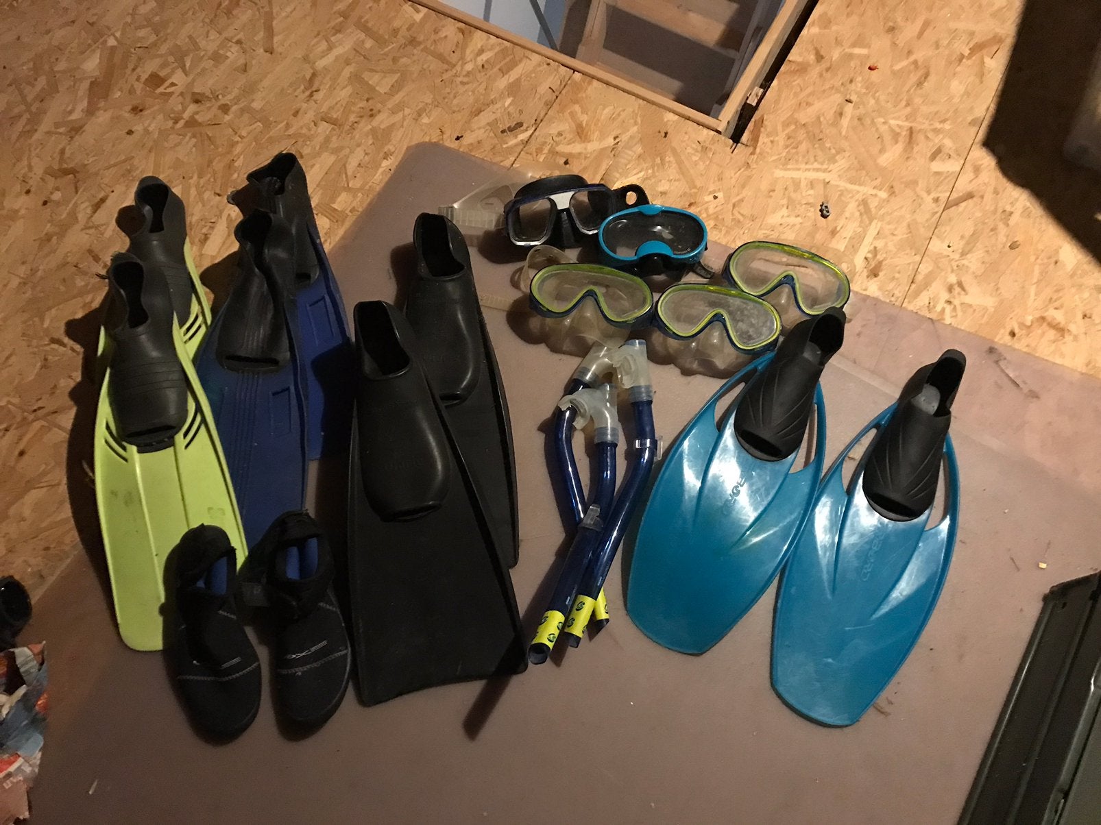 Snorkelmateriaal verschillende maten, Ophalen, Gebruikt